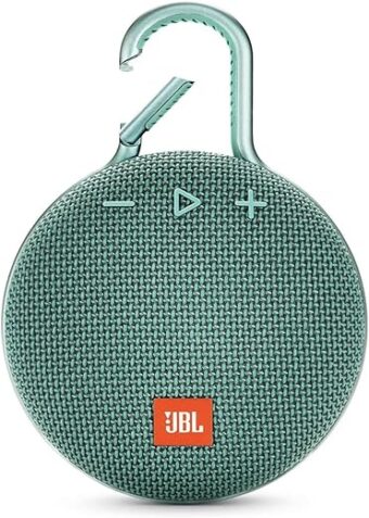 JBL Clip 3, River Teal - Waterproof, Durable & Portable Bluetooth Speaker - Up to 10 Hours of Play - Includes Noise-Cancelling Speakerphone & Wireless Streaming