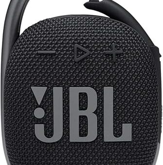 JBL Clip 4 Portable Wireless Bluetooth Waterproof/Dustproof Speaker - Black (Renewed)