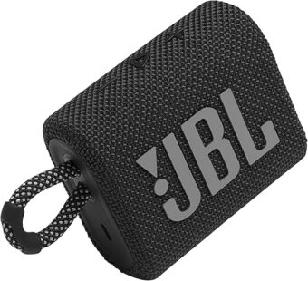 JBL Go 3: Portable Speaker with Bluetooth, Built-in Battery, Waterproof and Dustproof Feature - Black