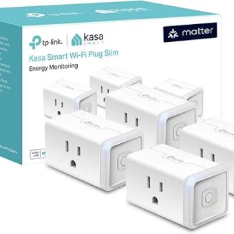 Kasa Matter Smart Plug w/ Energy Monitoring, Compact Design, 15A/1800W Max, Super Easy Setup, Works with Apple Home, Alexa & Google Home, UL Certified, 2.4G Wi-Fi Only, White,...