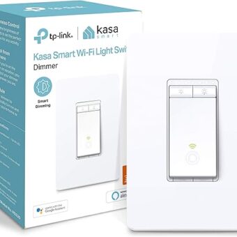 Kasa Smart Dimmer Switch HS220, Single Pole, Needs Neutral Wire, 2.4GHz Wi-Fi Light Switch Works with Alexa and Google Home, UL Certified, No Hub Required, 1 Pack