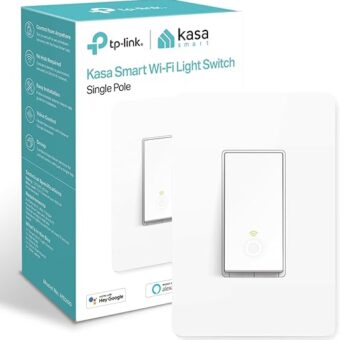 Kasa Smart Light Switch HS200, Single Pole, Needs Neutral Wire, 2.4GHz Wi-Fi Light Switch Works with Alexa and Google Home, UL Certified, No Hub Required , White, HS200