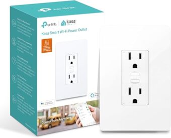 Kasa Smart Plug KP200, In-Wall Smart Home Wi-Fi Outlet Works with Alexa, Google Home & IFTTT, No Hub Required, Remote Control, ETL Certified , White, 1 Pack