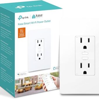 Kasa Smart Plug KP200, In-Wall Smart Home Wi-Fi Outlet Works with Alexa, Google Home & IFTTT, No Hub Required, Remote Control, ETL Certified , White, 1 Pack