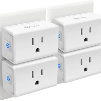 Kasa Smart Plug Mini 15A, Smart Home Wi-Fi Outlet Works with Alexa, Google Home & IFTTT, No Hub Required, UL Certified, 2.4G WiFi Only, 4-Pack(EP10P4) , White