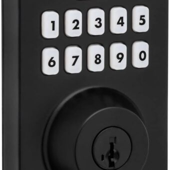 Kwikset Home Connect 620 Smart Lock Deadbolt with Z-Wave Technology, Works with Ring Alarm, Samsung Smartthings and More, Z-Wave Hub Required, Contemporary Design in Matte Black