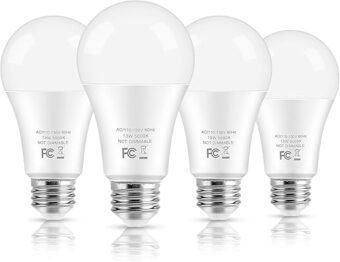 LED Light Bulbs, 100 Watt Equivalent A19, 13W 5000K Daylight White 1500 Lumens Non-Dimmable Bright E26 Edison Medium Screw Bulbs for Home Bedroom Kitchen Living Room Office...