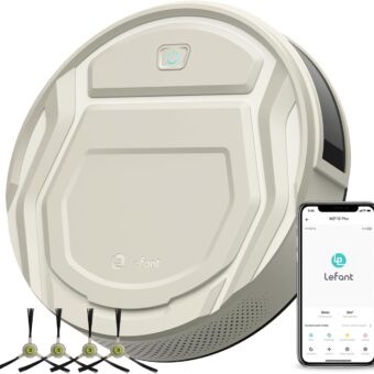 Lefant M210 Pro Robot Vacuum Cleaner, 2200Pa Suction,120 Mins Runtime, Self-Charging Slim Robotic Vacuums, APP/Voice/Remote Control, Works with Alexa, Ideal for Pet...