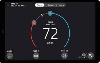 Lennox S40 (22V24) Smart Thermostat, Touchscreen, WiFi, Communicating System Control, Programmable, High Efficiency, Geo-Fencing, Remote Access, Wi-Fi and Alexa Enabled, Easy...