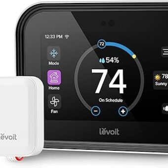 LEVOIT Smart Thermostat for Home, WiFi Programmable Digital Thermostat, Works with Alexa and Smart Sensor, Energy Saving, Large Touch Screen, C-Wire Adapter Included, DIY...