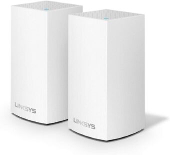 Linksys Velop Mesh Home WiFi System, 3,000 Sq. ft Coverage, 20+ Devices, Speeds up to (AC1300) 1.3Gbps - WHW0102