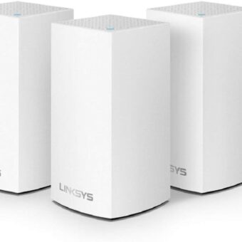 Linksys Velop Mesh Home WiFi System, 4,500 Sq. ft Coverage, 30+ Devices, Speeds up to (AC1300) 1.3Gbps - WHW0103