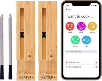 MEATER Plus: Dual Bundle | Long Range Wireless Smart Meat Thermometer | for The Oven, Grill, Kitchen, BBQ, Smoker, Rotisserie