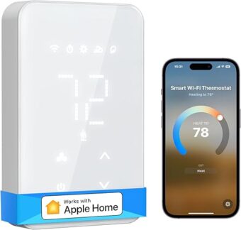 meross Smart Thermostat for Electric Baseboard and in-Wall Heaters Work with Apple Home, Alexa, Google Home and SmartThings, with Voice & Remote Control, Power Monitor, Easy...