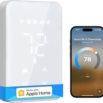 meross Smart Thermostat for Electric Baseboard and in-Wall Heaters Work with Apple Home, Alexa, Google Home and SmartThings, with Voice & Remote Control, Power Monitor, Easy...