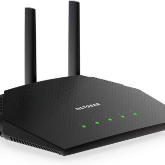 NETGEAR 4-Stream WiFi 6 Router (R6700AX) – AX1800 Wireless Speed (Up to 1.8 Gbps) | Coverage up to 1,500 sq. ft., 20 devices