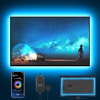 Nexillumi LED Lights for TV, 13.2ft TV LED Backlight for 32-65 Inch, RGB LED Strip Lights Behind TV, APP Remote Control Music Sync TV Led Lights for Bedroom