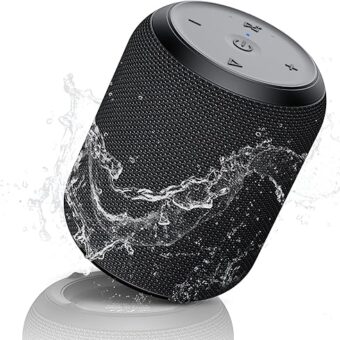 NOTABRICK Bluetooth Speakers, 15W Portable Speakers Bluetooth Wireless V5.0 with Stereo Sound, Active Extra Bass, IPX6 Waterproof Shower Speaker, Double Pairing, for Party, Home...