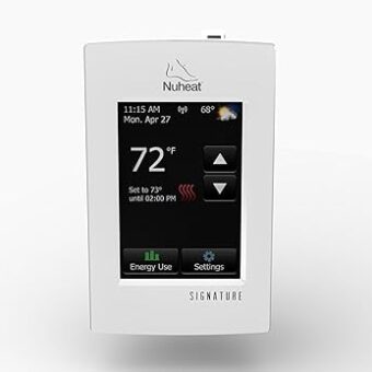 Nuheat SIGNATURE Programmable Dual-Voltage Thermostat with WiFi and Touchscreen Interface, Works with NEST