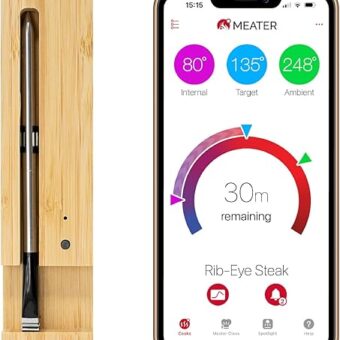 Original MEATER: Wireless Bluetooth Smart Meat Thermometer | for The Oven, Grill, BBQ, Kitchen | iOS & Android App | Apple Watch, Alexa Compatible | Dishwasher Safe