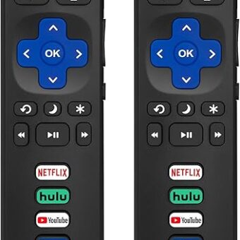 (Pack of 2) Replacement Remote Control Only for Roku TV, Compatible for TCL Roku/Hisense Roku/Onn Roku/Philips Roku Smart TVs(Not for Stick and Box)