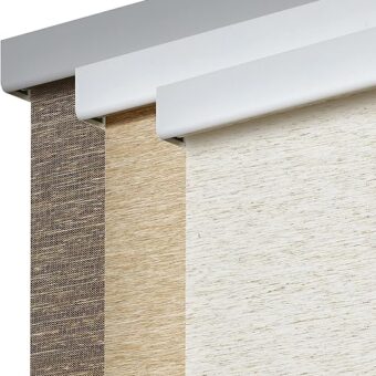 Persilux Free-Stop Cordless Roller Shades for Windows (Cream 23"W x 72"H) Natural Woven Fabric Light Filtering Roller Blinds, UV Protection Privacy Window Blinds for Windows,...