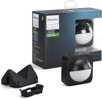 Philips Hue Dusk-to-Dawn Outdoor Motion Sensor Wireless and Easy to Install, Works with Philips Hue Lights, Hue Bridge Required