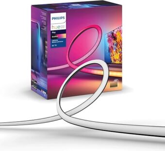 Philips Hue Play Gradient 65" Smart TV Light Strip - Flowing Multicolor LED Color-Changing TV BackLight - Sync with TV, Music, and Gaming - Requires Bridge and Sync Box -...