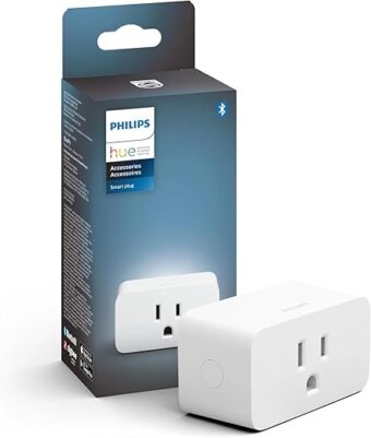 Philips Hue Smart Plug, White - 1 Pack - Turns Any Light Into a Smart Light - Control with Hue App - Compatible with Alexa, Google Assistant, and Apple HomeKit