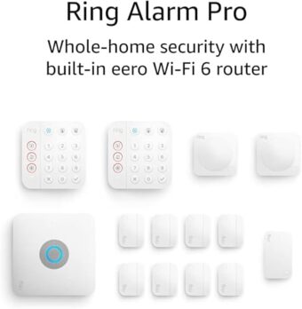 Ring Alarm Pro 14-Piece Kit - built-in eero Wi-Fi 6 router and 30-day free Ring Protect Pro subscription