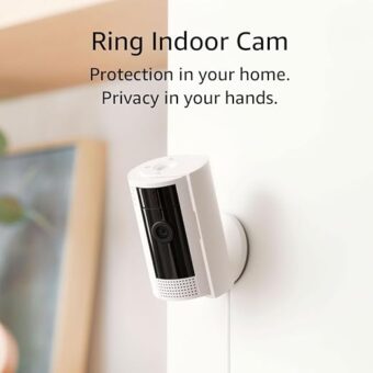 Ring Indoor Cam (2nd Gen) | latest generation, 2023 release | 1080p HD Video & Color Night Vision, Two-Way Talk, and Manual Audio & Video Privacy Cover | White