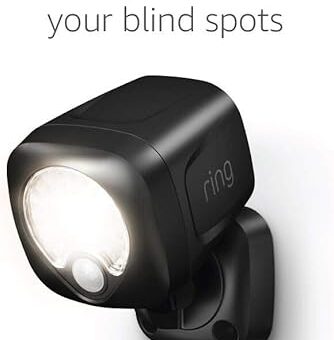 Ring Smart Lighting – Spotlight, Battery-Powered, Outdoor Motion-Sensor Security Light, Black (Bridge required)