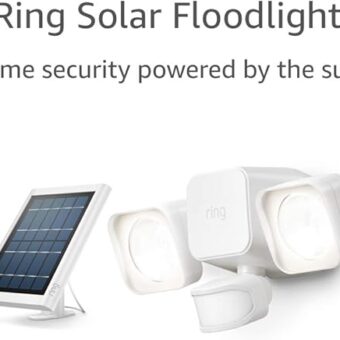 Ring Solar Floodlight -- Outdoor Motion-Sensor Security Light, White (Bridge required)