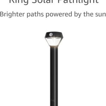 Ring Solar Pathlight - Outdoor Motion-Sensor Security Light, Black (Bridge required)