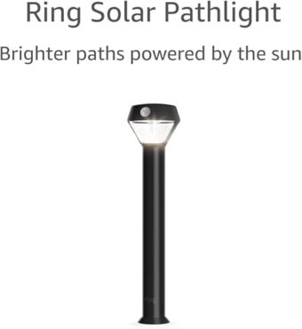 Ring Solar Pathlight - Outdoor Motion-Sensor Security Light, Black (Bridge required)