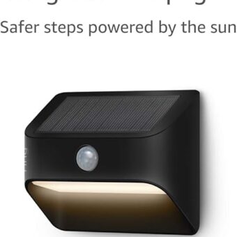 Ring Solar Steplight -- Outdoor Motion-Sensor Security Light, Black (Bridge required)