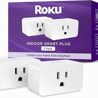 Roku Smart Home Indoor Smart Plug, 2-Pack - WiFi Smart Plugs Works with Alexa & Google Assistant, No Hub Required - Custom Scheduling Timer & Multi-Outlet Sync - Easy-to-Setup...