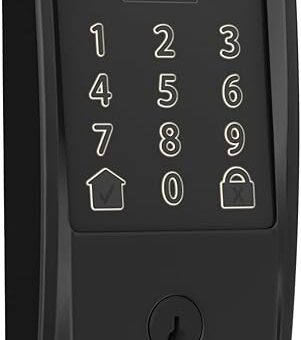 Schlage Encode Smart Wi-Fi Deadbolt with Century Trim in Matte Black