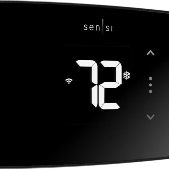 Sensi Lite Smart Thermostat, Data Privacy, Programmable, Wi-Fi, Easy DIY, Works With Alexa, Energy Star Certified, ST25, Most Systems C-Wire Not Required, Except On Heat/Cool...