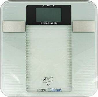 Set of 1 Intelli Scale - 6 Function Body Composition Monitor! Measures Weight, Body Fat, Muscle Mass, Bone Density, Hydration & Calorie Estimates! (1)