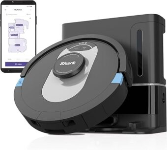 Shark RV2502AE AI Ultra Robot Vacuum with XL HEPA Self-Empty Base, Bagless, 60-Day Capacity, LIDAR Navigation, Smart Home Mapping, UltraClean, Perfect for Pet Hair, Compatible...