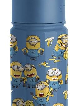 Simple Modern Minions Kids Water Bottle with Straw Lid | Reusable Insulated Stainless Steel Cup for Toddlers, School | Summit Collection | 14oz, Minions Unite