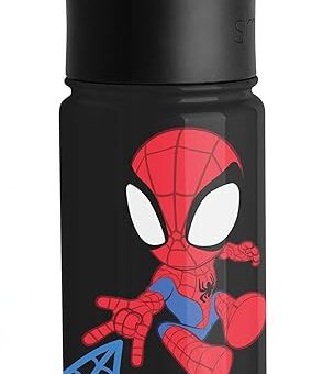 Simple Modern Spiderman Kids Water Bottle with Straw Lid | Marvel Insulated Stainless Steel Reusable Tumbler Gifts for School, Toddlers, Boys | Summit Collection | 14oz, Spidey Kid