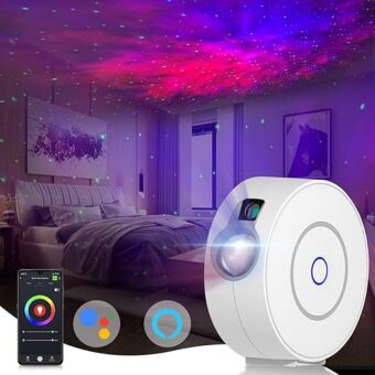 Smart Galaxy Projector,LED Starry Sky Night Light Star Projector,Nebula Ceiling Night Light App & Voice Controlled for Gaming Room,Bedroom,Home Theater,camp tent