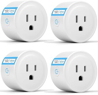 Smart Plug, Works with Alexa Only, Simple Setup with One Voice Command, Voice Control, Remote Control, Timer & Schedule & Group Controller, Bluetooth Mesh Outlet, Alexa Echo...