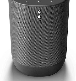 Sonos Move - Battery-powered smart speaker for outdoor and indoor listening, Wi-Fi and Bluetooth with Alexa built-in - Black