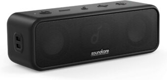 Soundcore Anker 3 Portable Bluetooth Speaker - Wireless, IPX7 Waterproof, 24H Playtime, Pure Titanium Diaphragm Drivers, PartyCast, BassUp, Custom EQ App - for Home, Outdoor,...