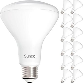 Sunco 12 Pack BR30 LED Bulbs, Indoor Flood Lights CRI93 11W Equivalent 65W 2700K White 850 Lumens, E26 Base, 25K Lifetime Hours Interior Home Dimmable Recessed Can Light Bulbs UL