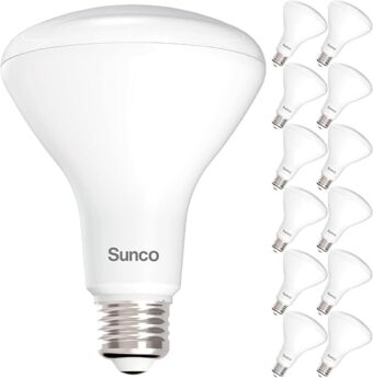 Sunco 12 Pack BR30 LED Bulbs, Indoor Flood Lights CRI93 11W Equivalent 65W 2700K White 850 Lumens, E26 Base, 25K Lifetime Hours Interior Home Dimmable Recessed Can Light Bulbs UL