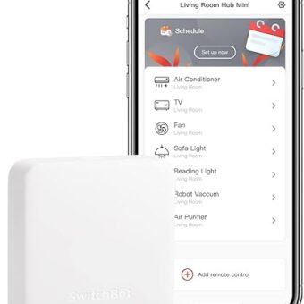 SwitchBot Hub Mini Smart Remote - IR Blaster, Link SwitchBot to Wi-Fi (Support 2.4GHz), Control TV, Air Conditioner, Compatible with Alexa, Google Home, IFTTT